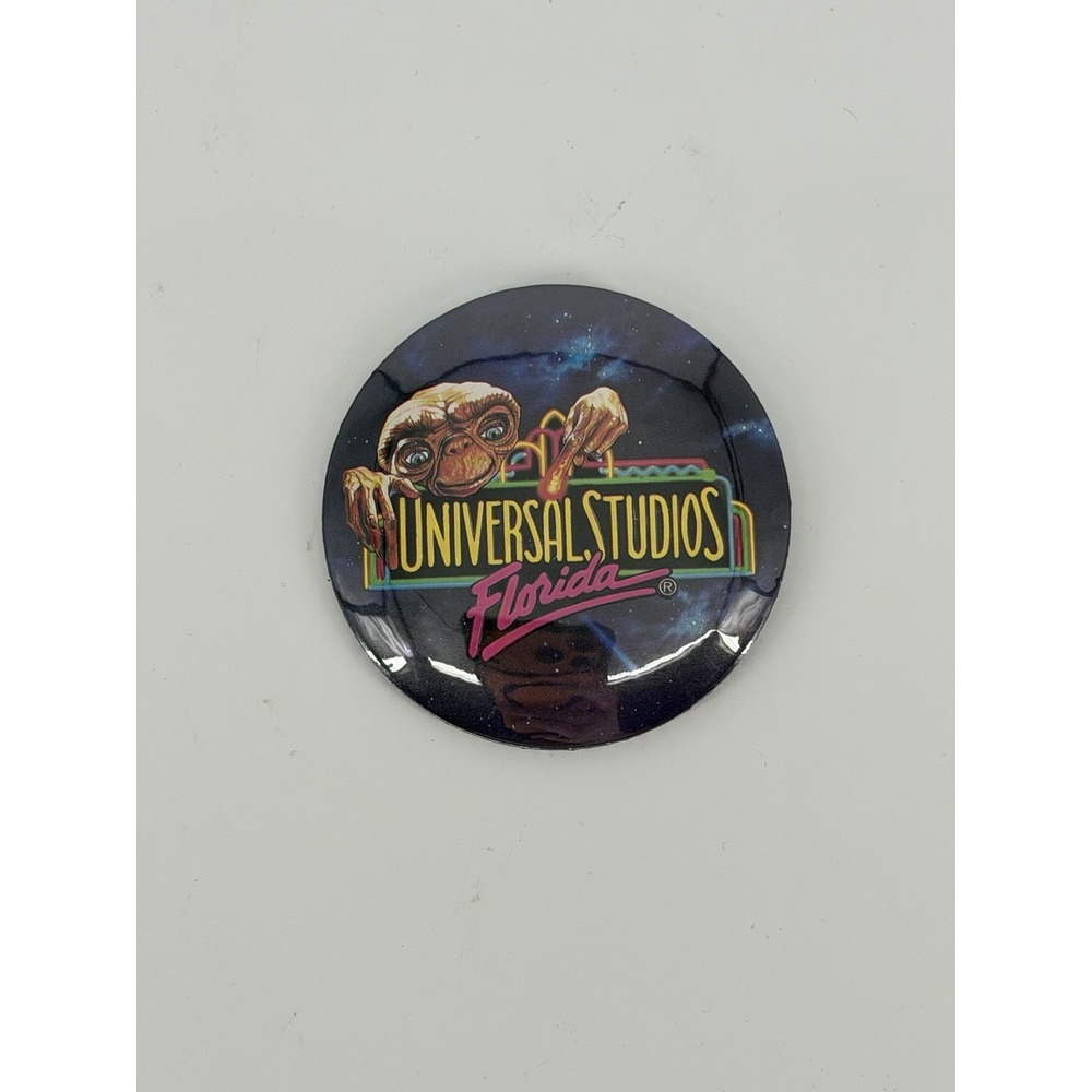 Universal Studios Florida E.T. Button Pin 3" Vintage Theme Park